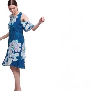 Anthropologie Maeve “Elia” Floral Print Cold Shoulder Dress - Women’s Size 4